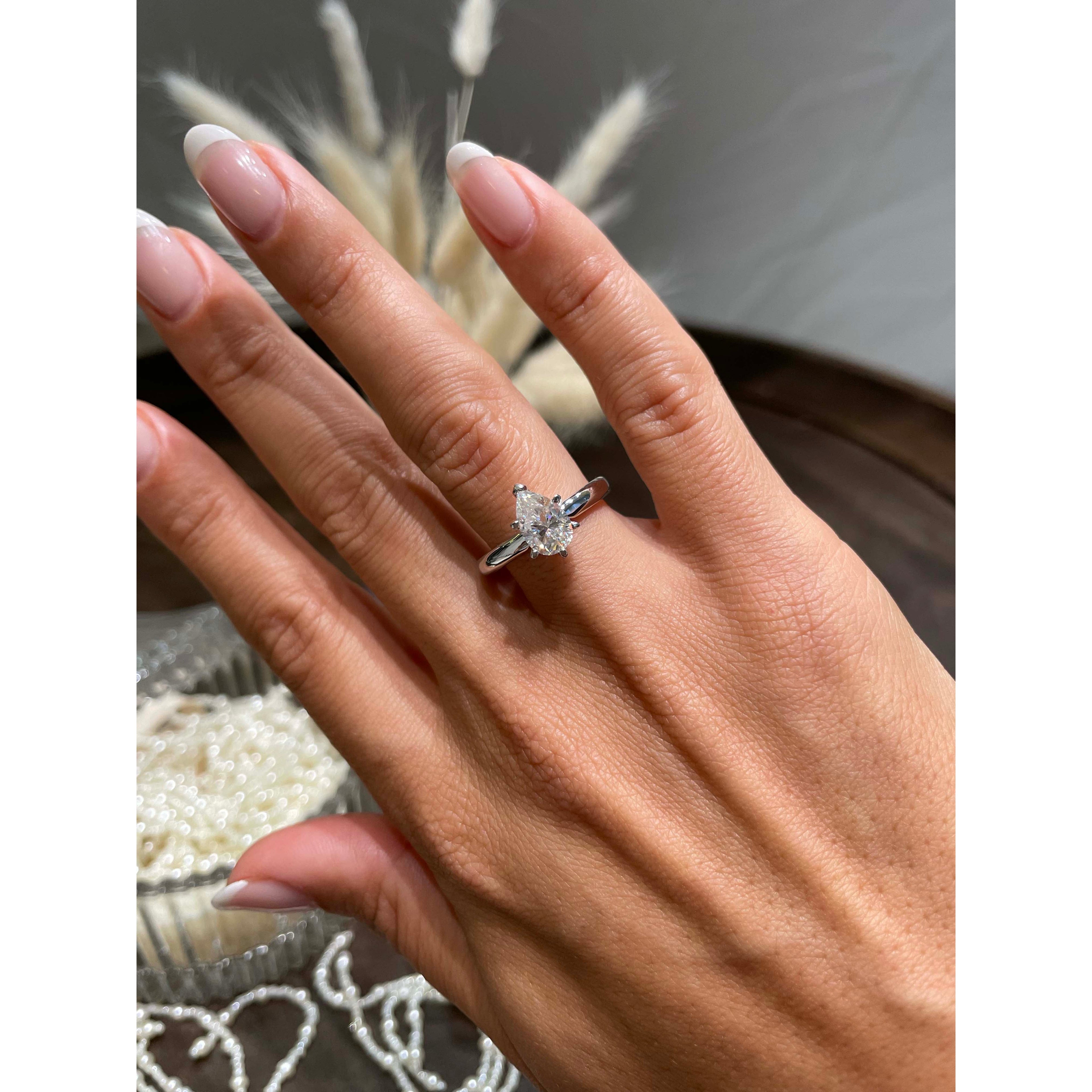 Jessica Moissanite Ring -14K White Gold (RTS)