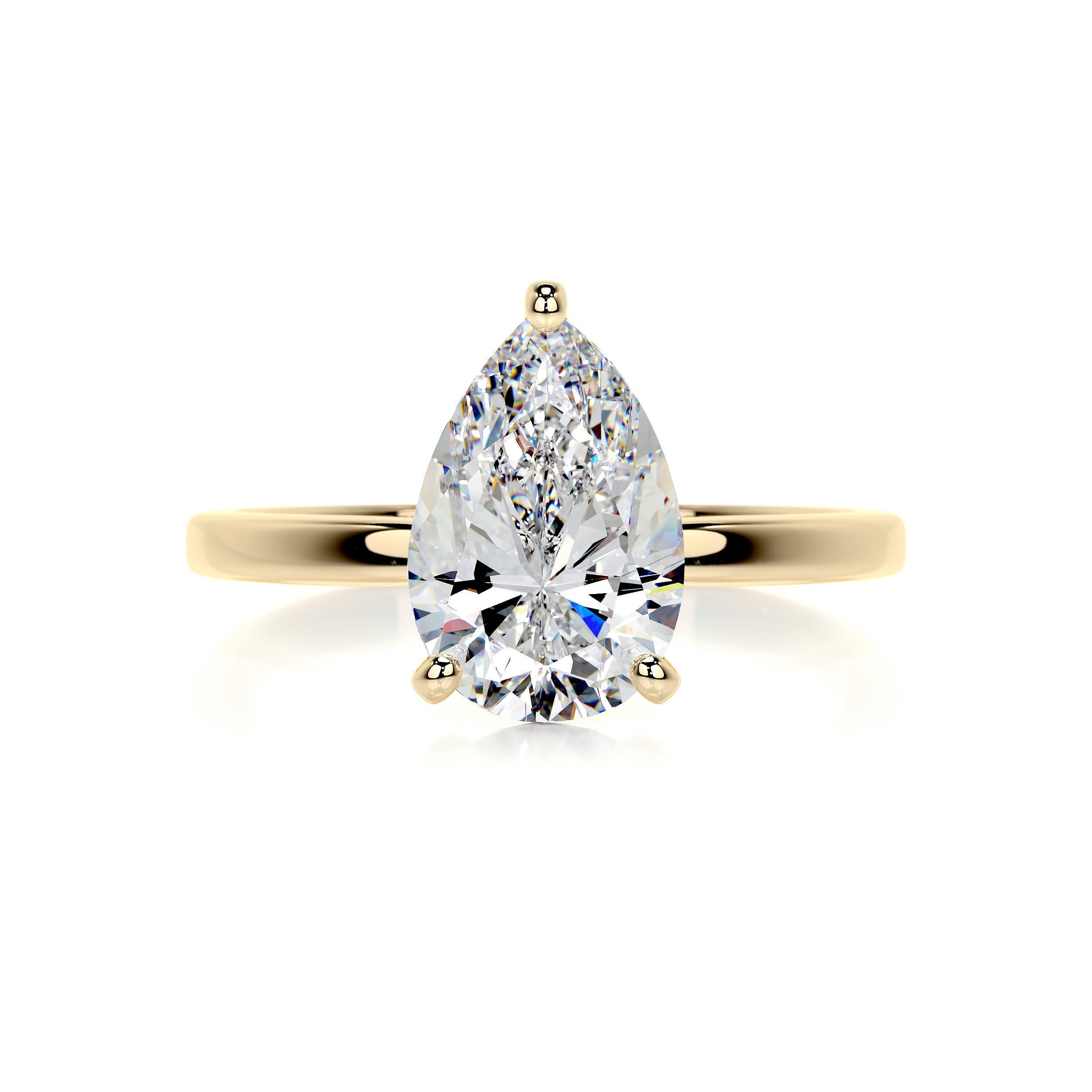 Jessica Moissanite Ring -18K Yellow Gold (RTS)