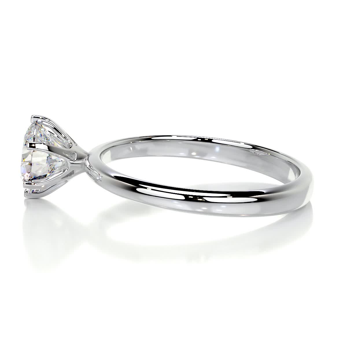 Samantha Moissanite Ring -18K White Gold (RTS)