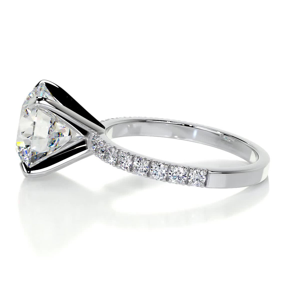 Alison Moissanite & Diamond Ring -14K White Gold (RTS)