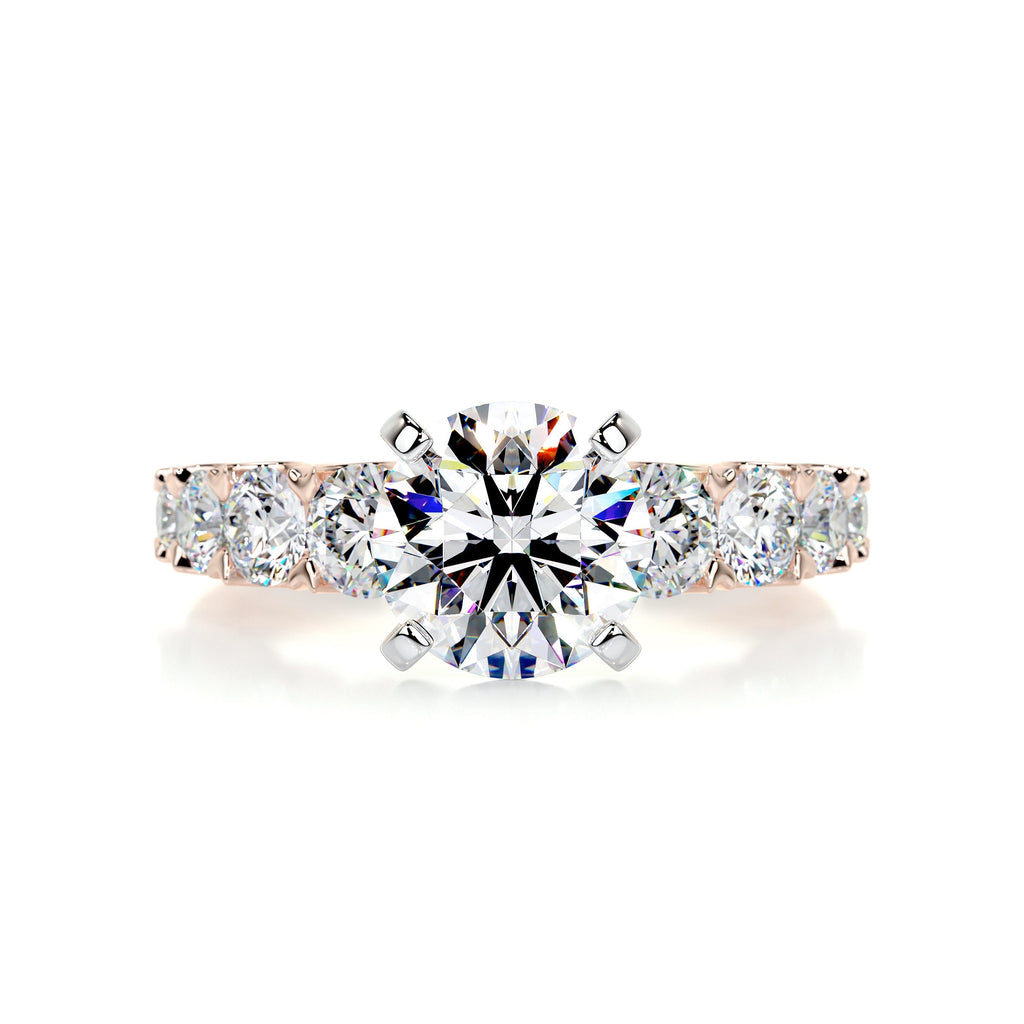 Mai Moissanite & Diamond Ring -14K Rose Gold (RTS)