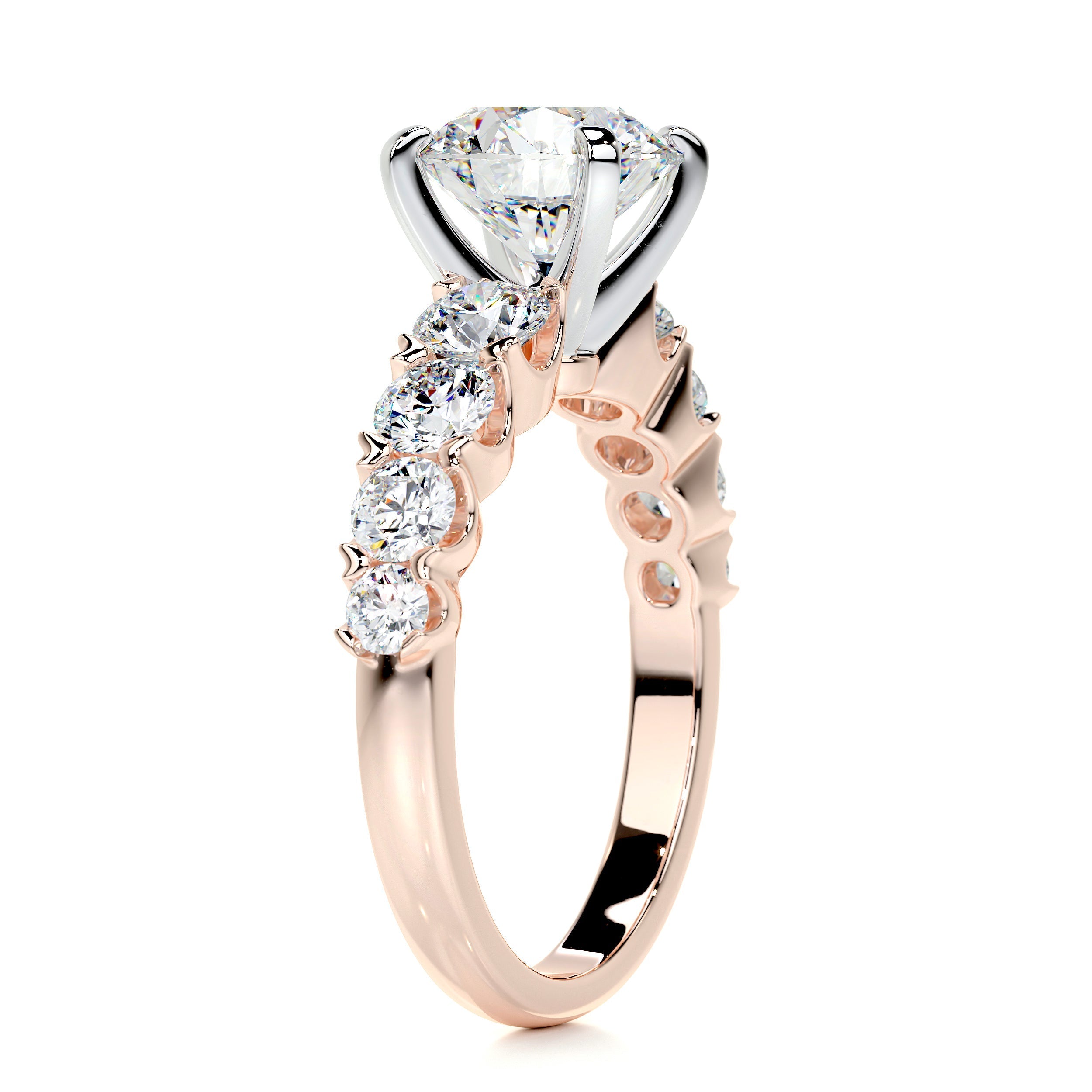 Mai Moissanite & Diamond Ring -14K Rose Gold (RTS)