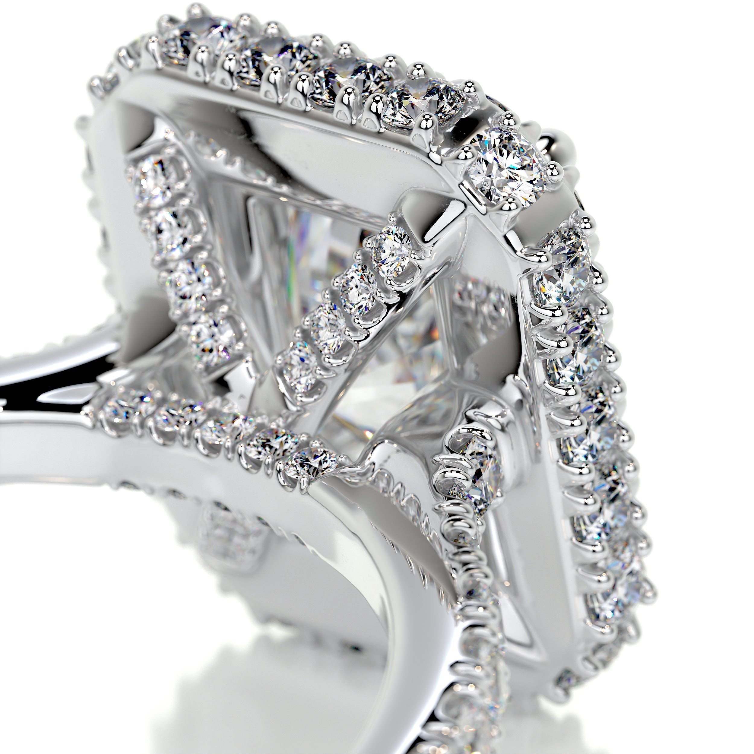 Lana Moissanite & Diamond Ring -Platinum (RTS)