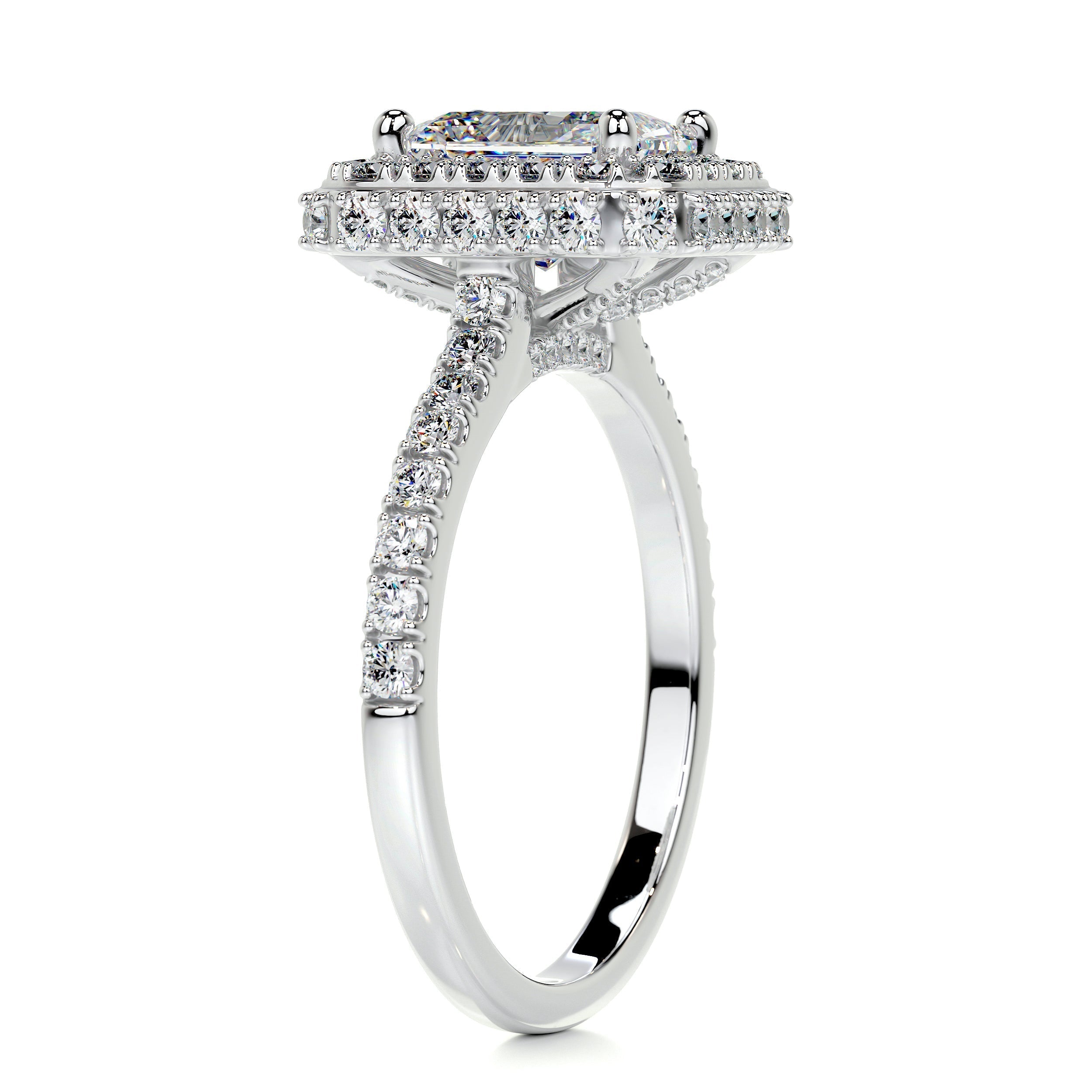Lana Moissanite & Diamond Ring -Platinum (RTS)