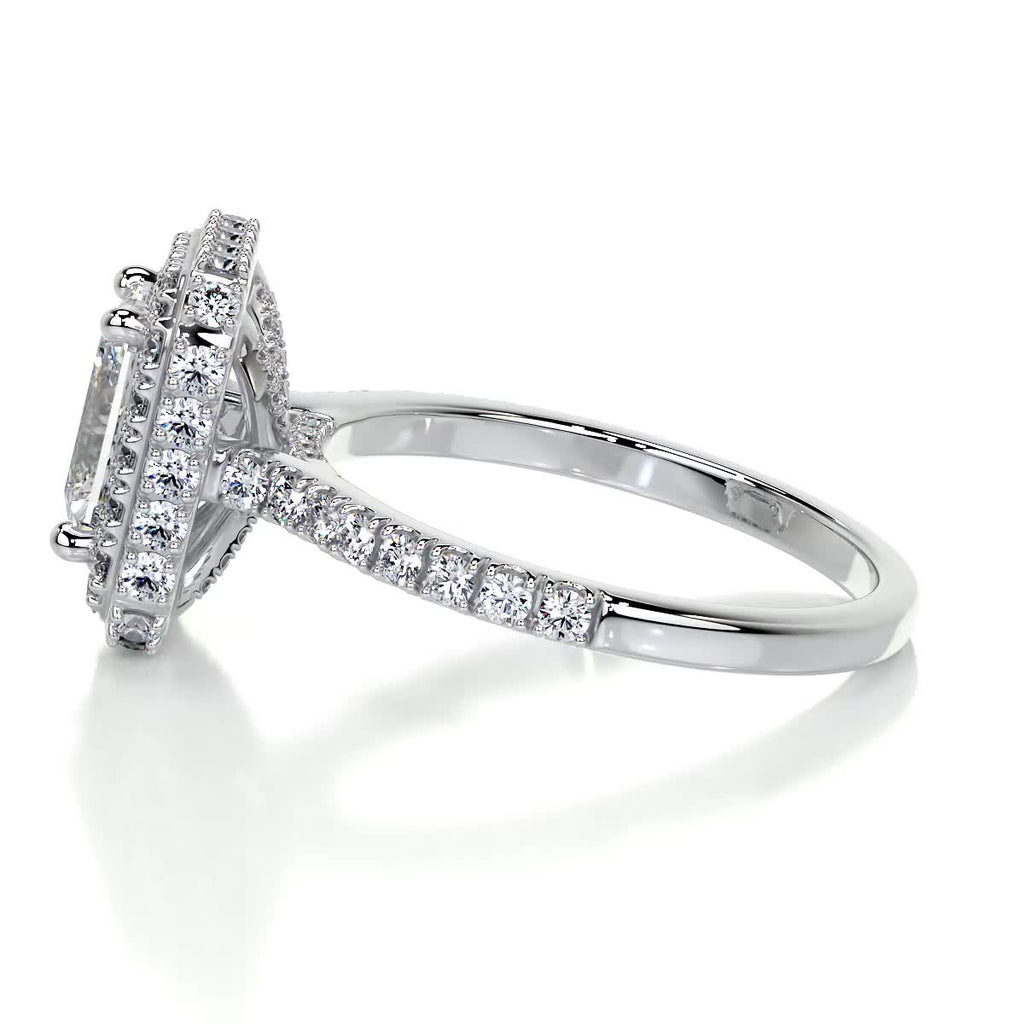 Lana Moissanite & Diamond Ring -Platinum (RTS)