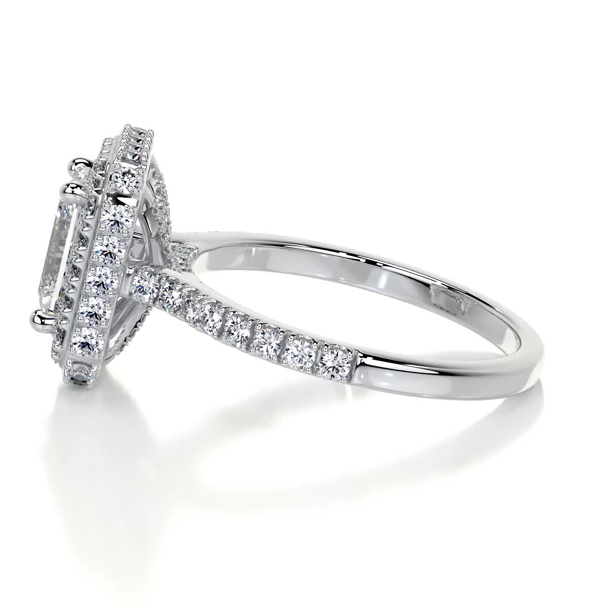 Lana Moissanite & Diamond Ring -Platinum (RTS)