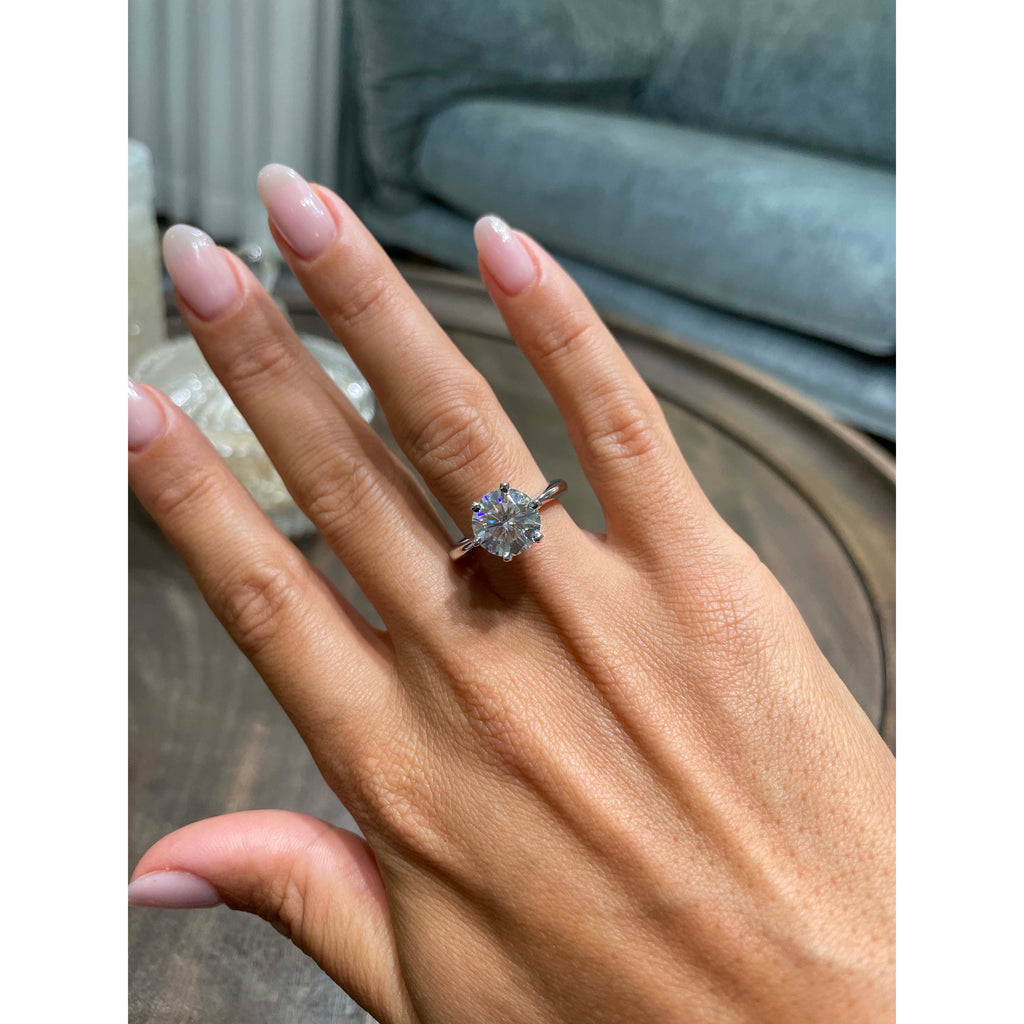 Samantha Moissanite Ring -14K White Gold (RTS)