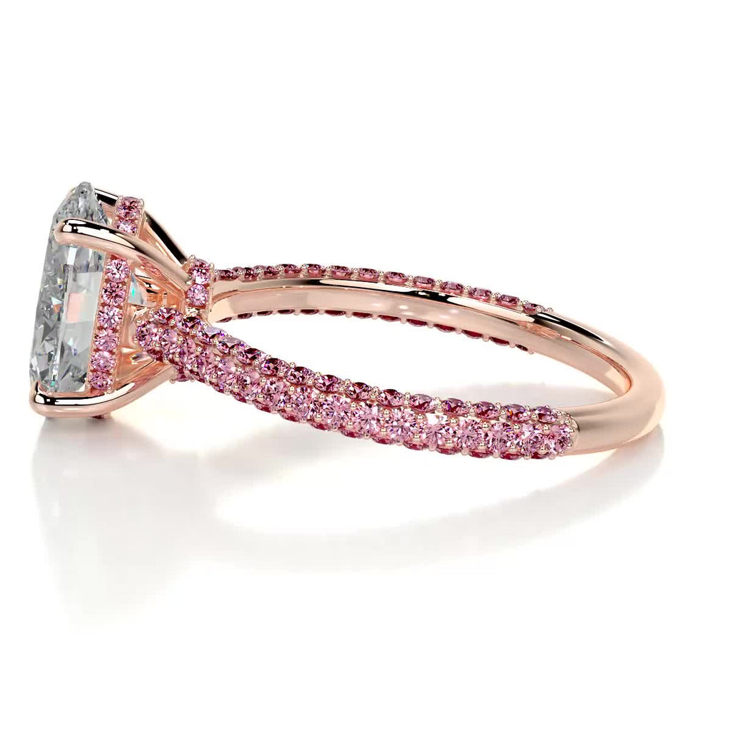 Rebecca Moissanite & Gemstones Ring -14K Rose Gold (RTS)