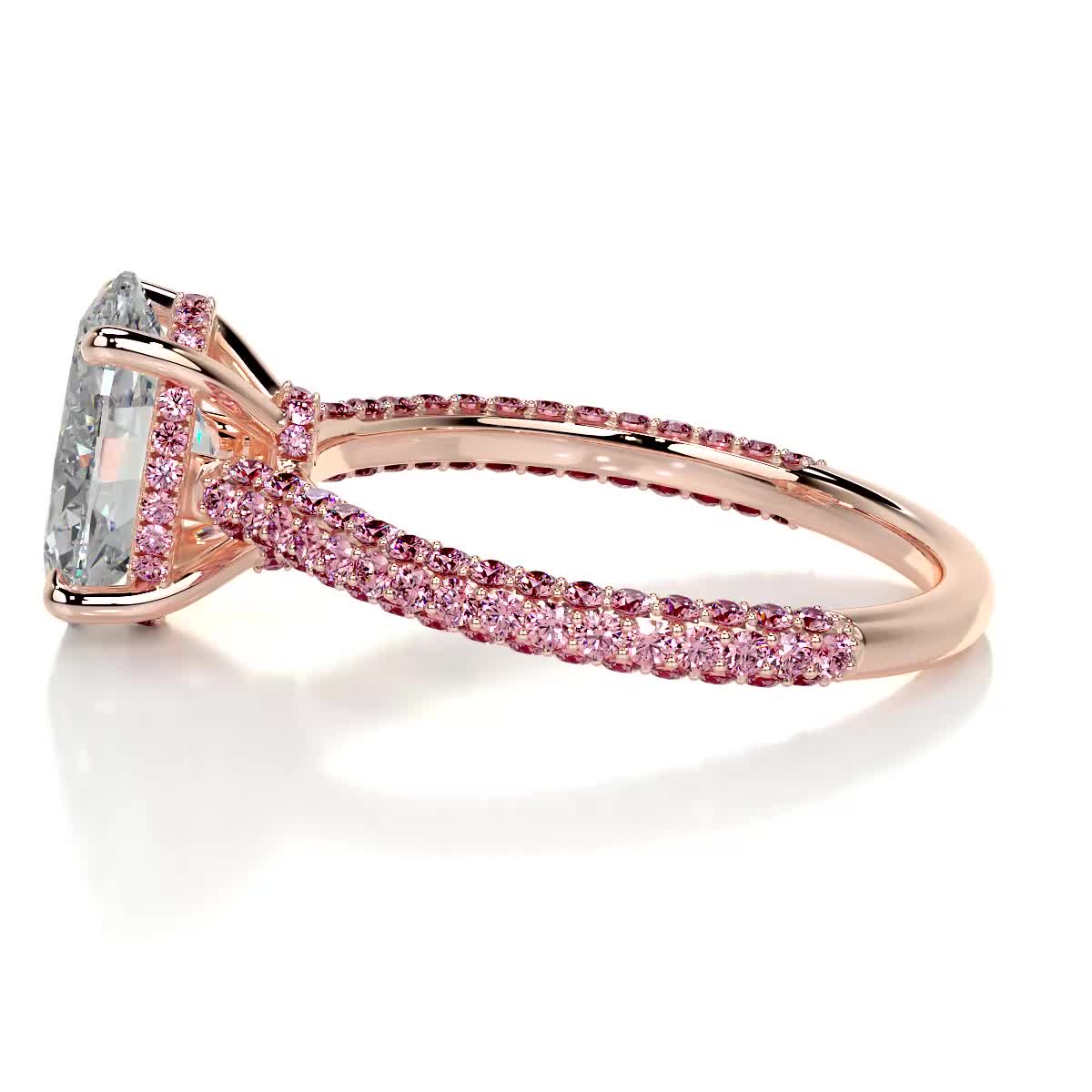Rebecca Moissanite & Gemstones Ring -14K Rose Gold (RTS)