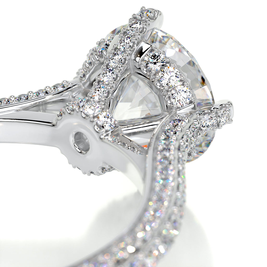 Jocelyn Moissanite & Diamond Ring -14K White Gold (RTS)