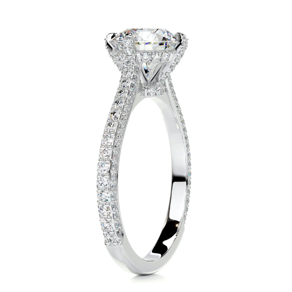 Jocelyn Moissanite & Diamond Ring -14K White Gold (RTS)