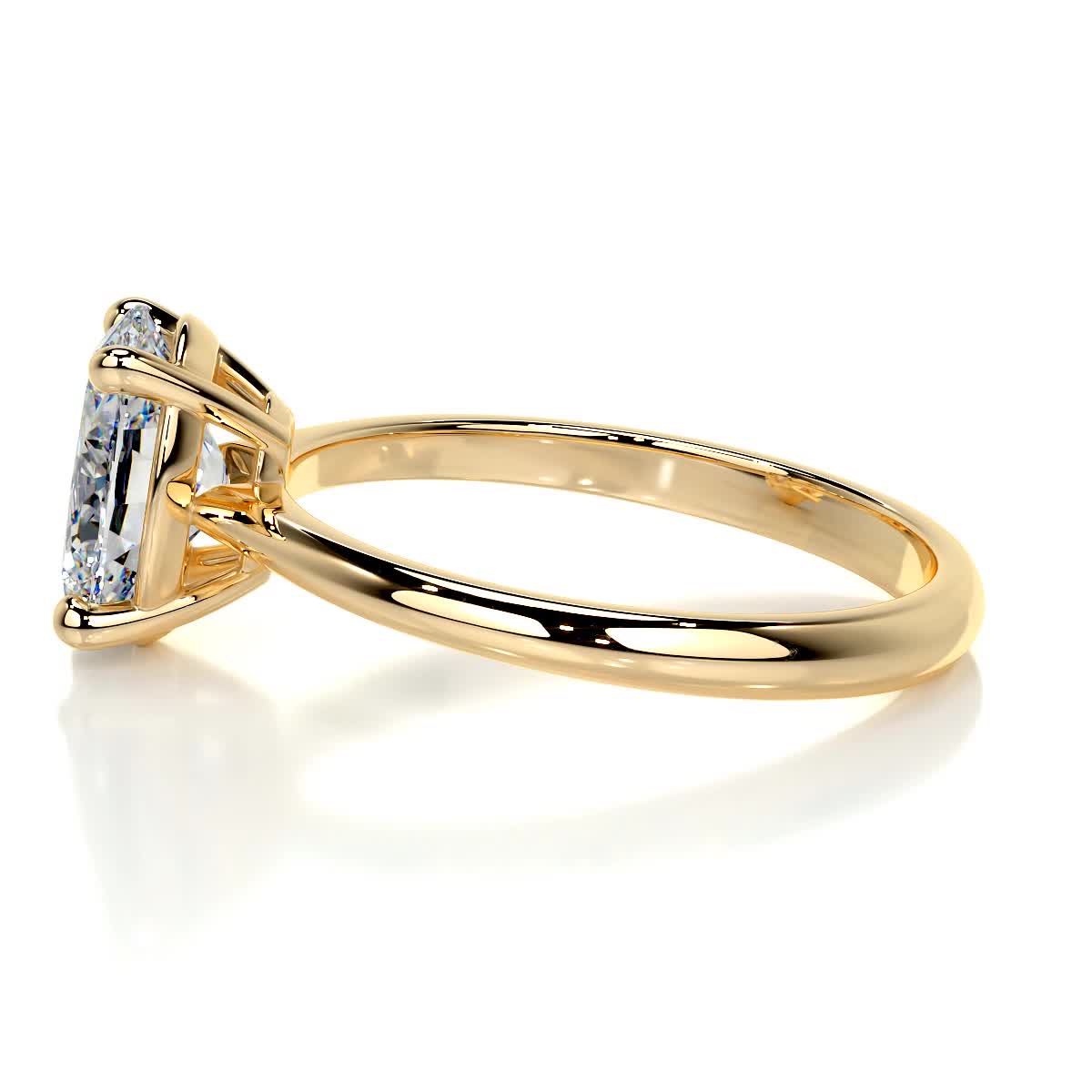 Julia Moissanite Ring -18K Yellow Gold (RTS)