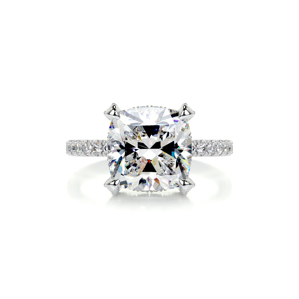 Quinn Moissanite & Diamond Ring -14K White Gold (RTS) (RTS)