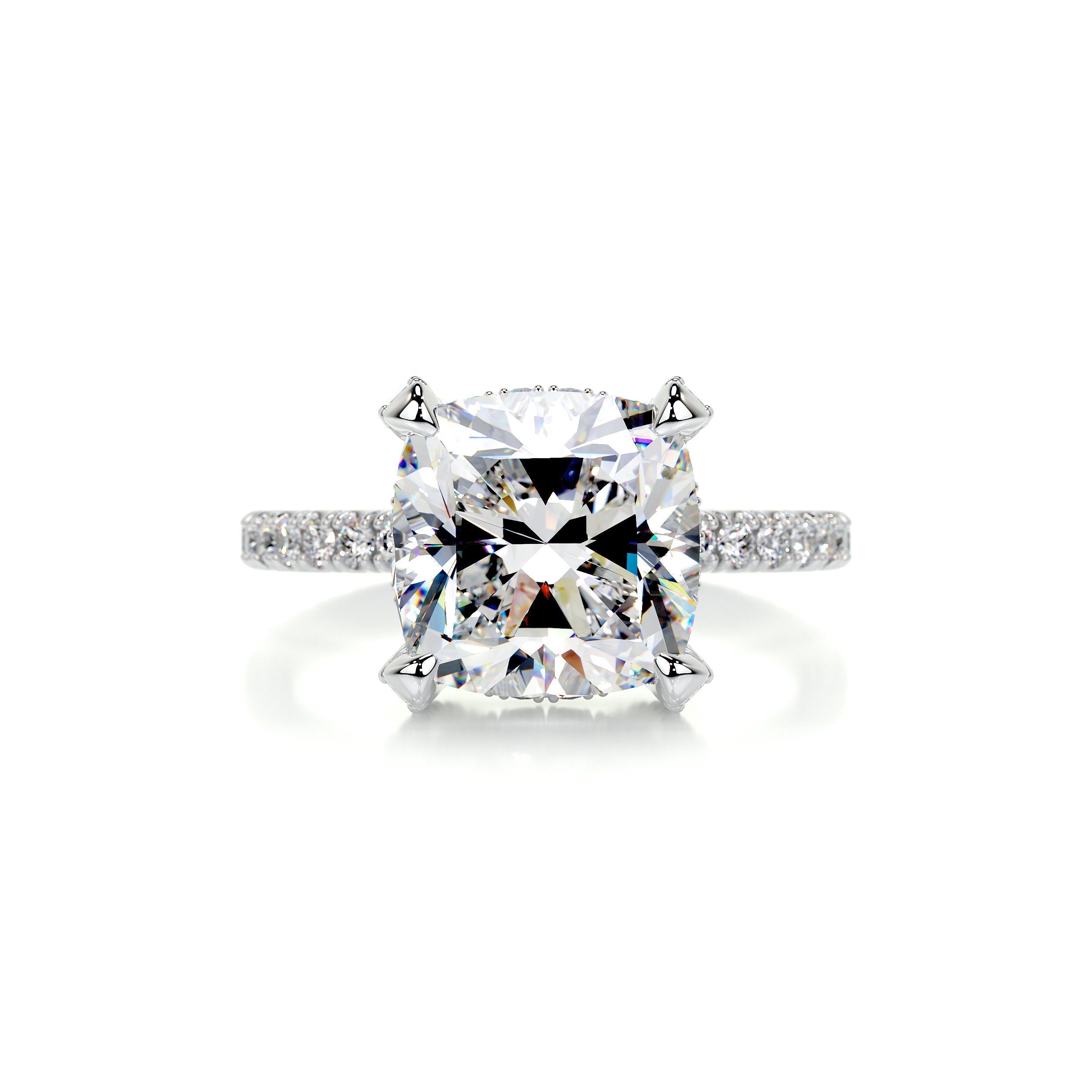 Quinn Moissanite & Diamond Ring -14K White Gold (RTS) (RTS)