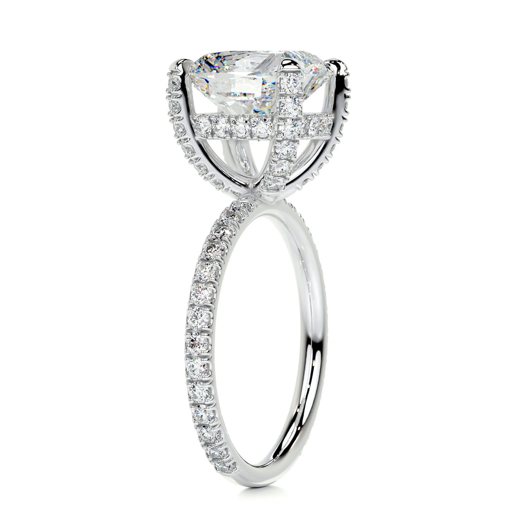Quinn Moissanite & Diamond Ring -14K White Gold (RTS) (RTS)