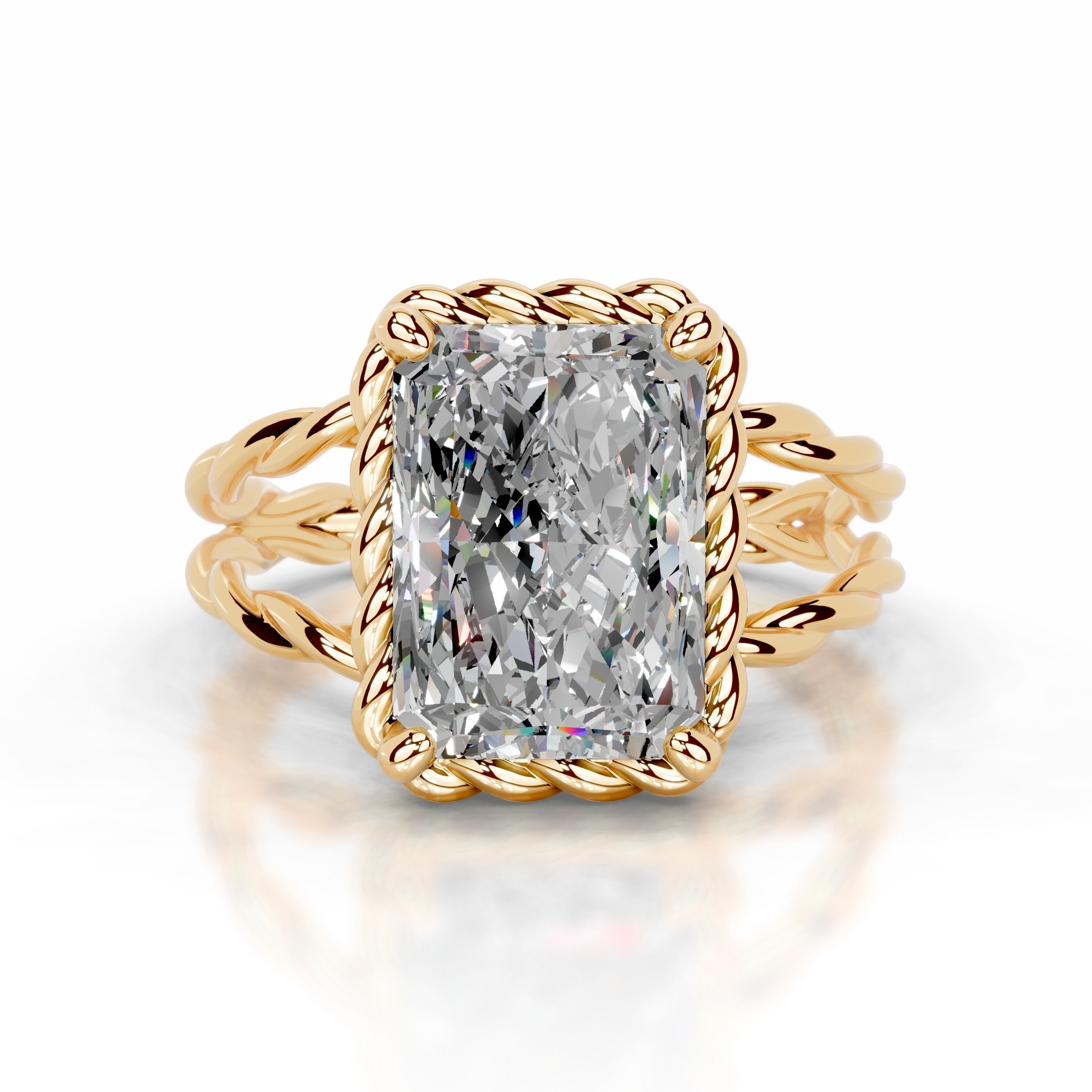 Yul Moissanite Ring - 18K Yellow Gold (RTS)