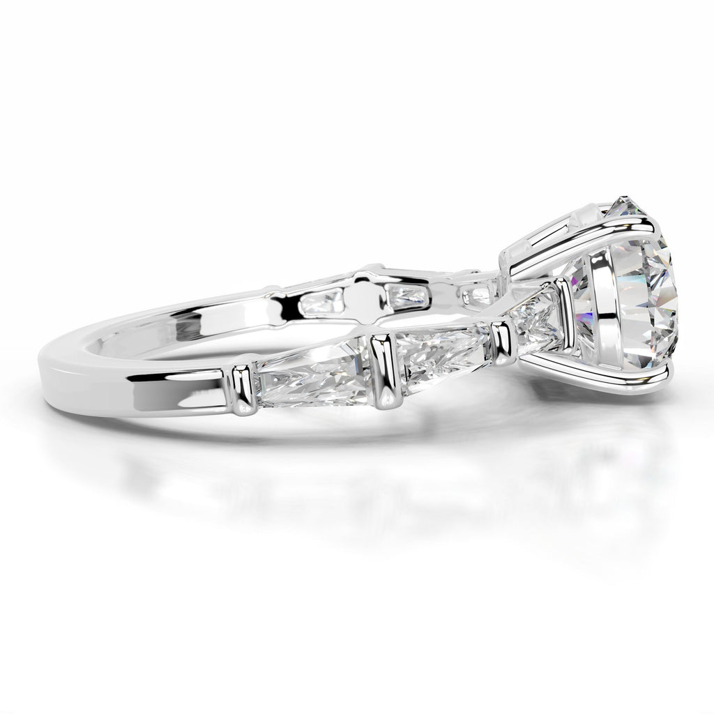Nidia Moissanite & Diamond Ring - Platinum (RTS)