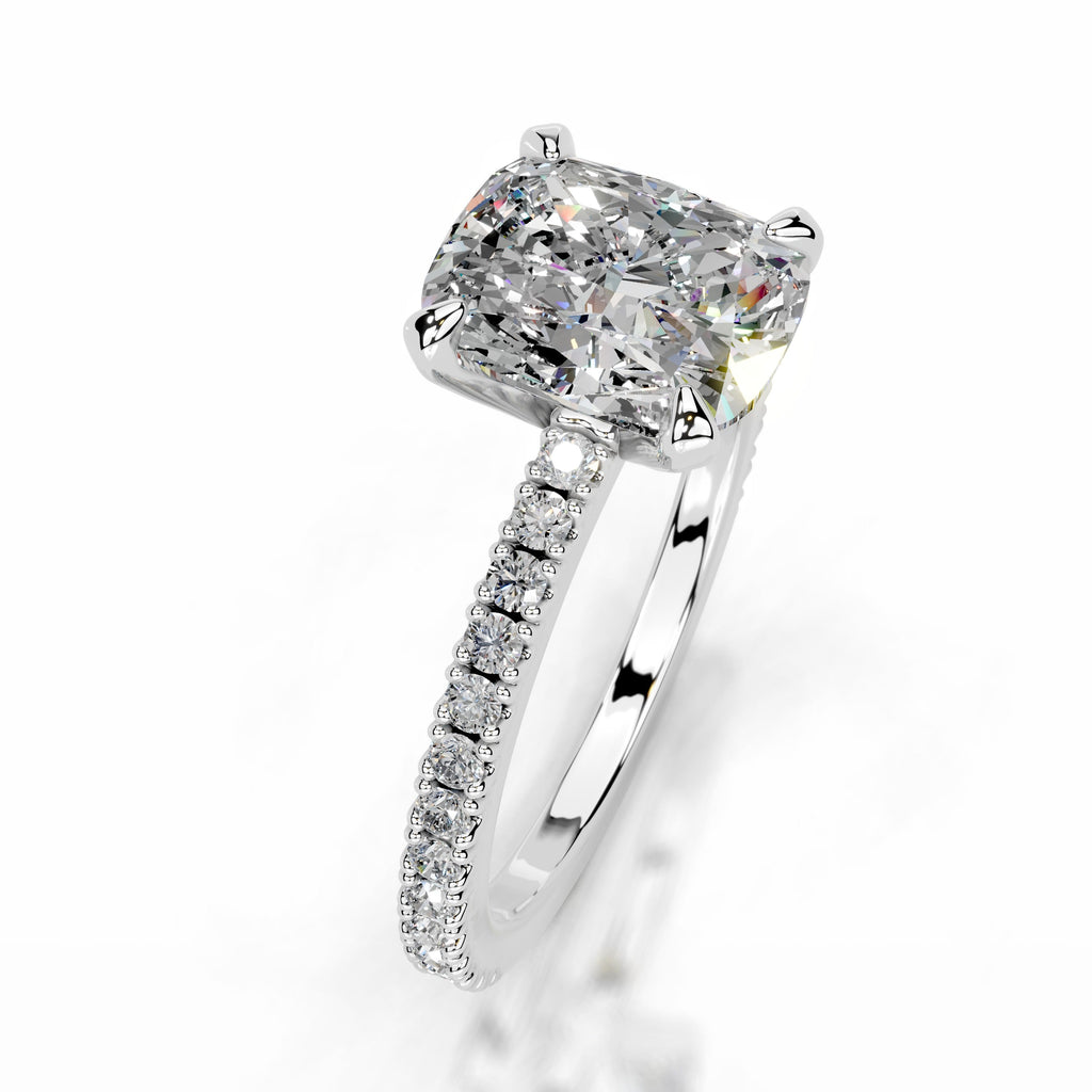 Luisana Moissanite & Diamond Ring - 14K White Gold (RTS)