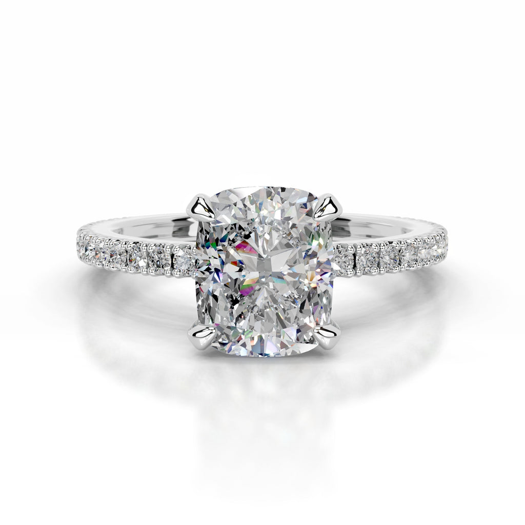 Luisana Moissanite & Diamond Ring - 14K White Gold (RTS)
