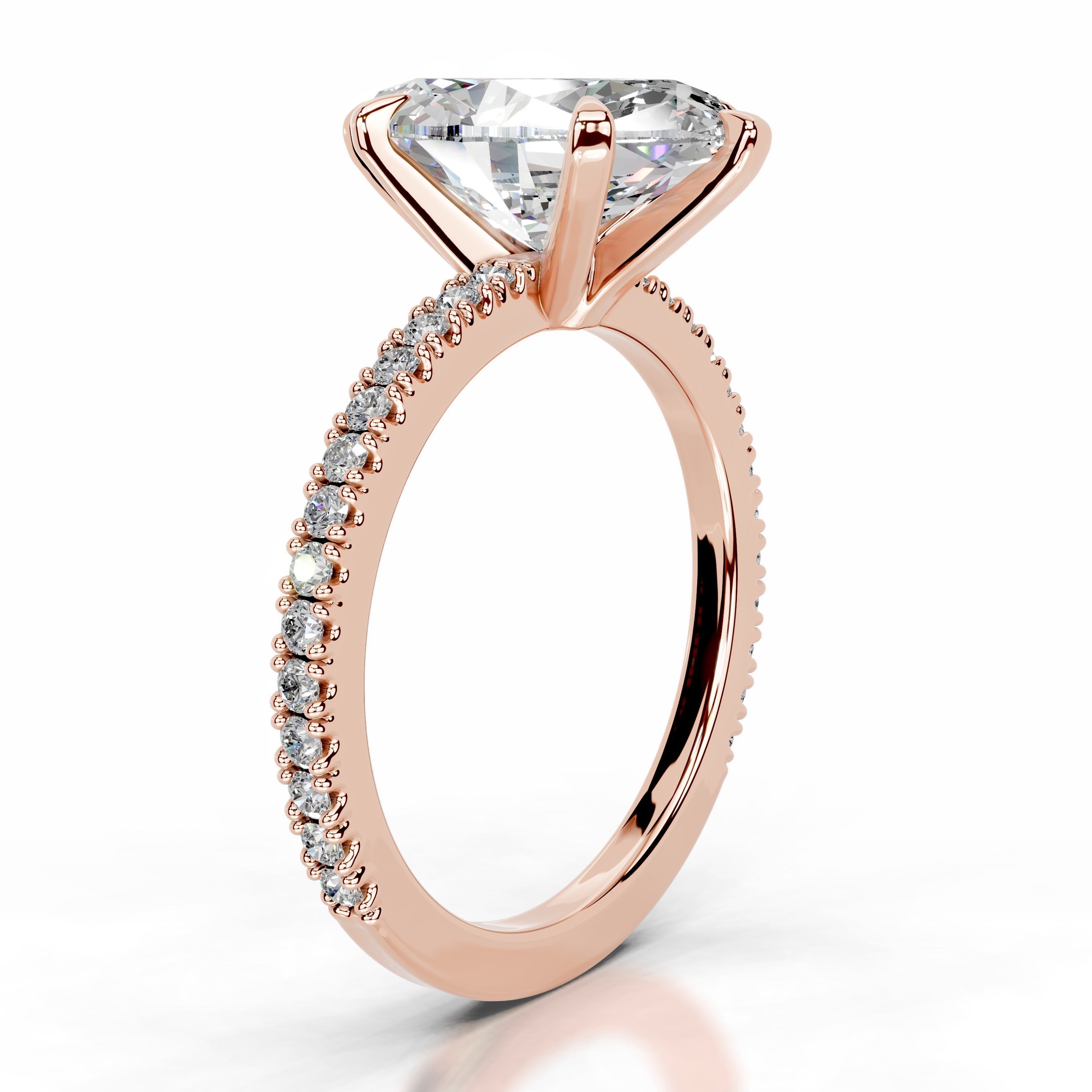 Luisana Moissanite & Diamond Ring - 14K Rose Gold (RTS)