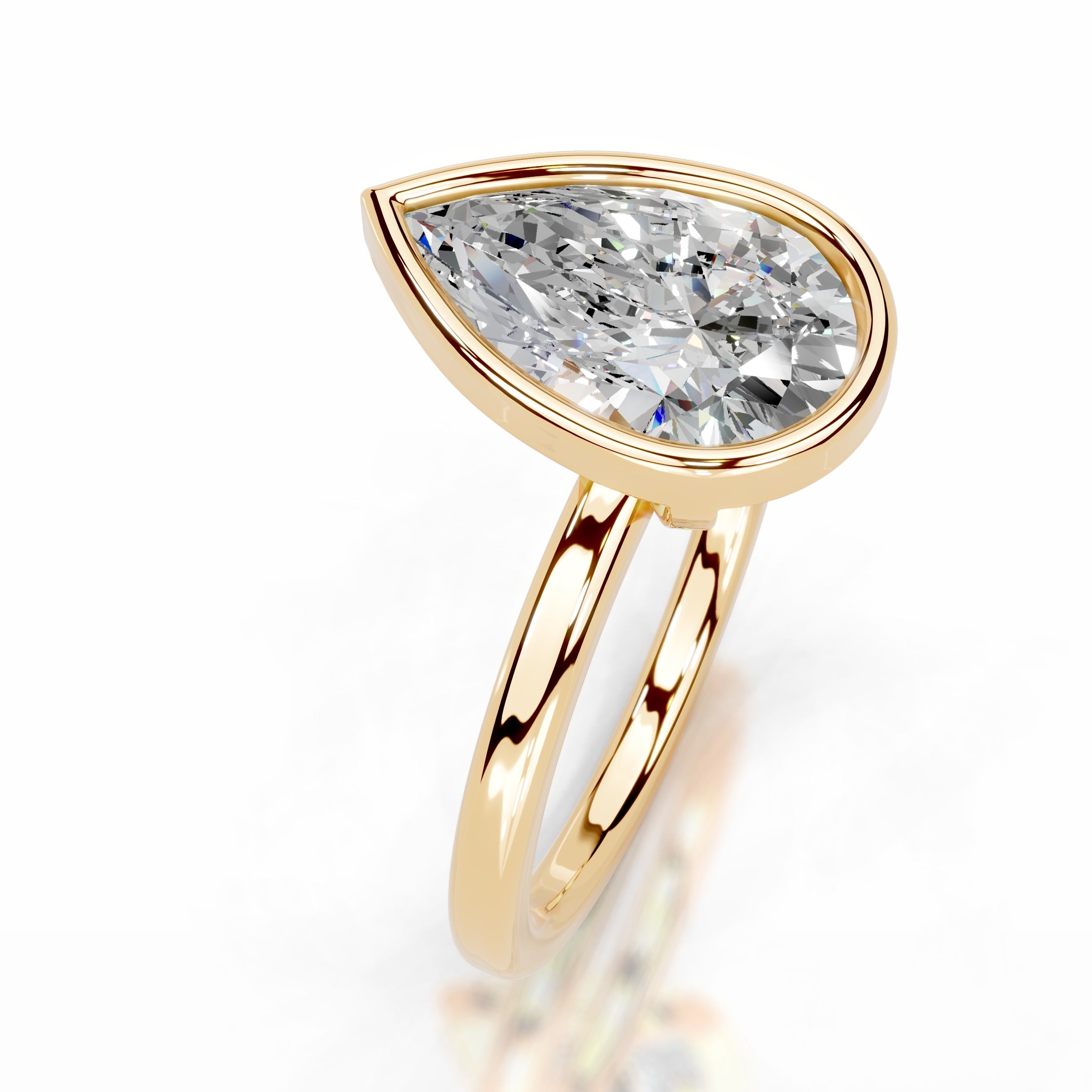 Dima Moissanite Ring - 18K Yellow Gold (RTS)