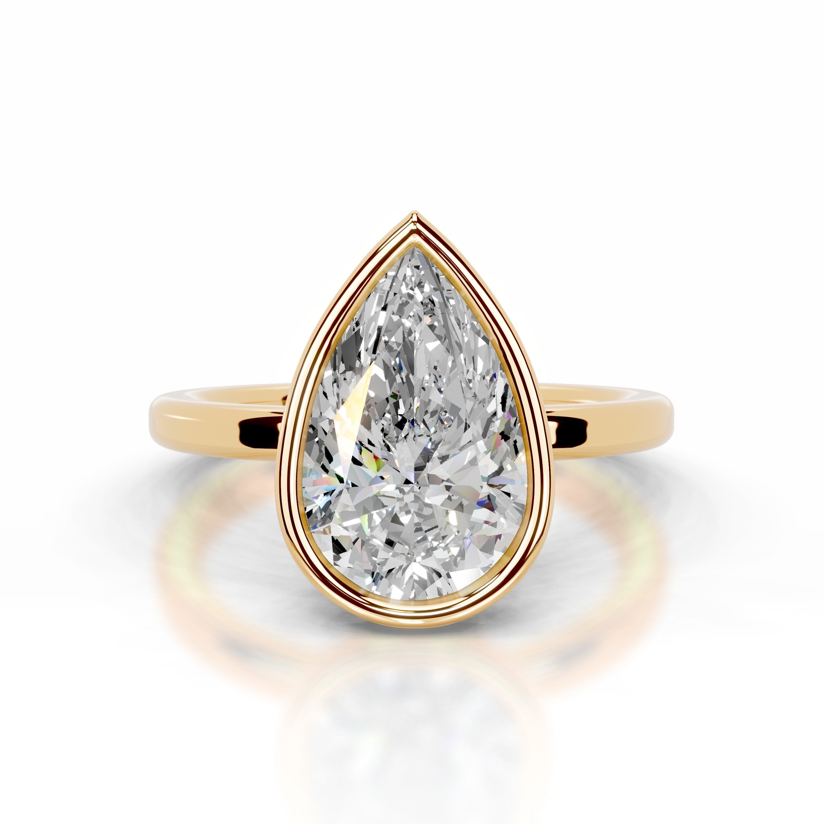 Dima Moissanite Ring - 18K Yellow Gold (RTS)