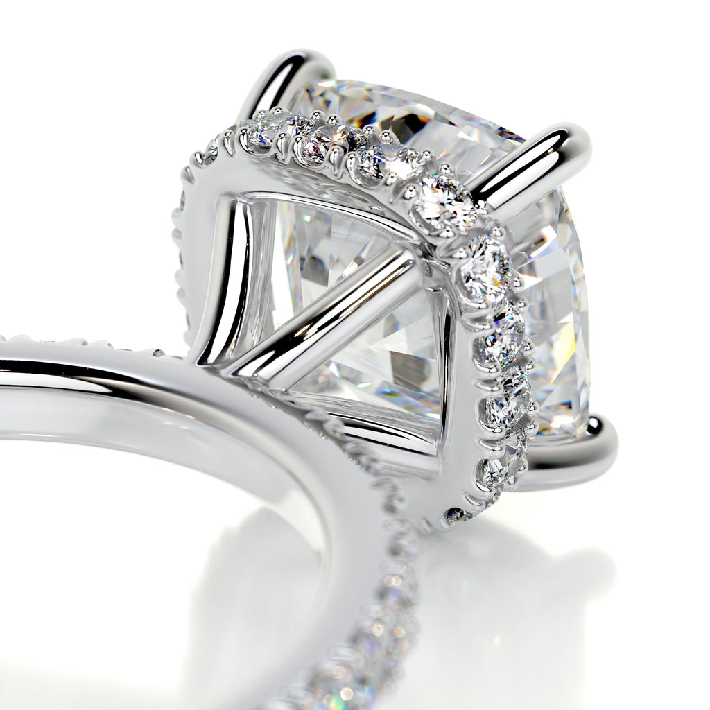 Madeline Moissanite & Diamond Ring -14K White Gold (RTS)