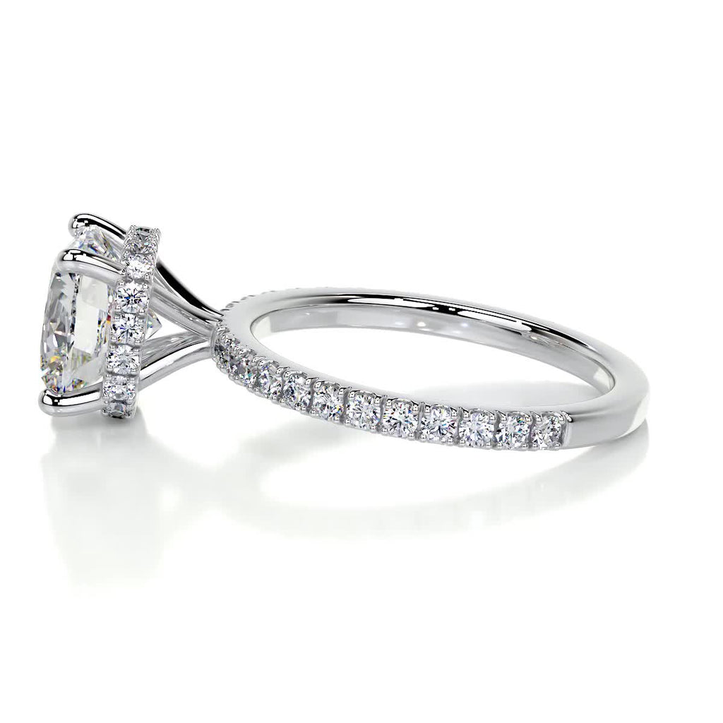 Madeline Moissanite & Diamond Ring -14K White Gold (RTS)