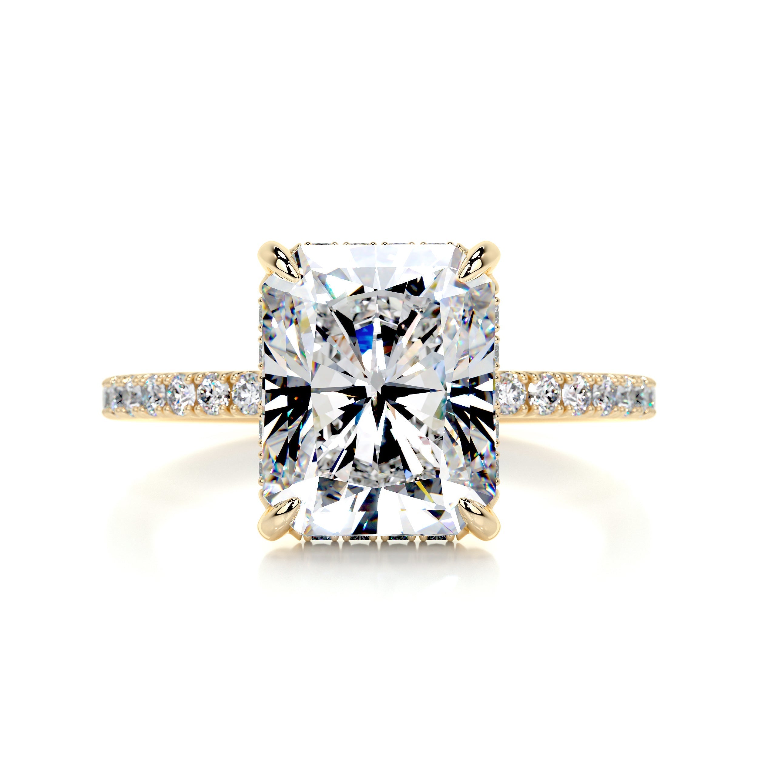 Luna Moissanite & Diamonds Ring -18K Yellow Gold (RTS)