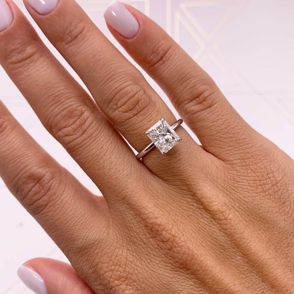 Harper Moissanite Ring -18K White Gold (RTS)