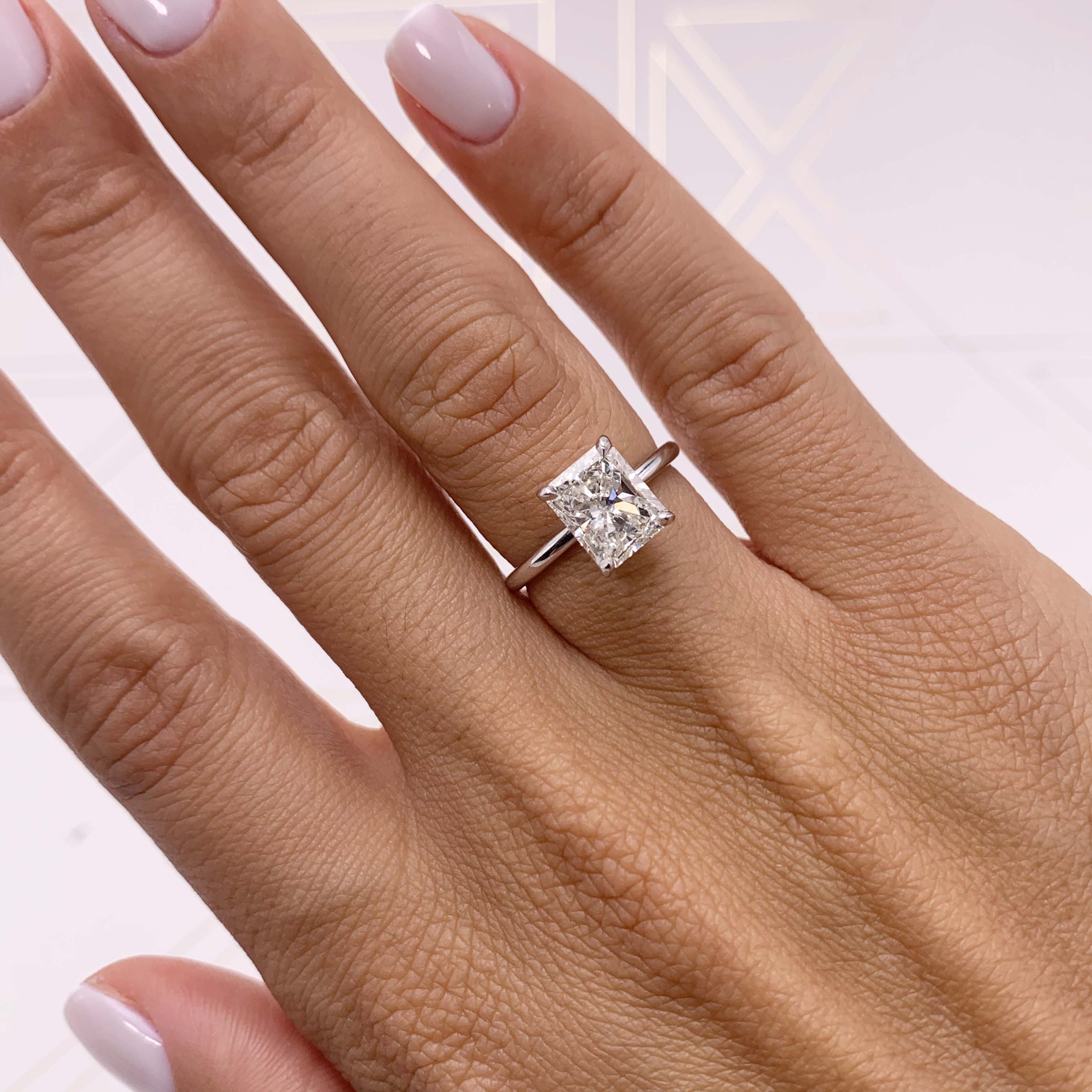 Harper Moissanite Ring -18K White Gold (RTS)