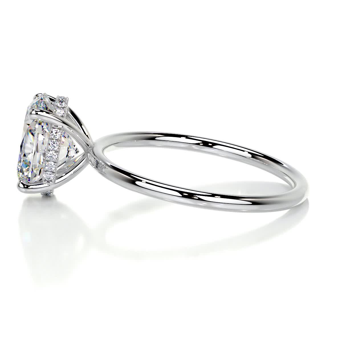 Willow Moissanite & Diamond Ring -Platinum (RTS)