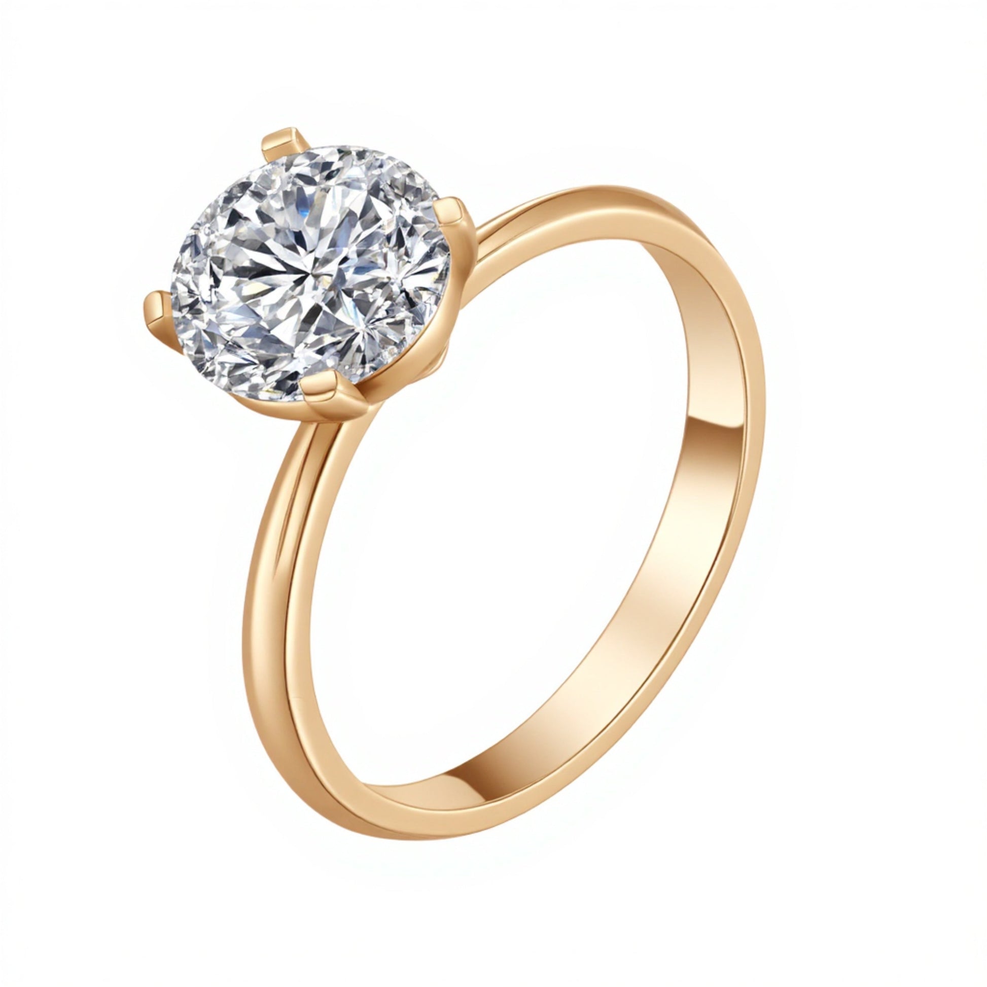 2.09ct Four-Prong Lab-Grown Diamond Ring IGI Certified - 14K White Gold - 5.0ct