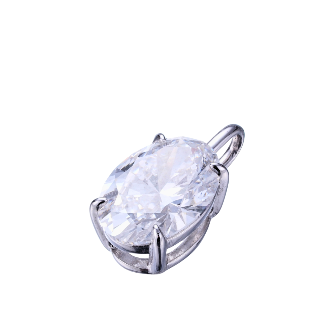2.01ct oval IGI pendant platinum lab diamond