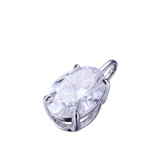 2.01ct oval IGI pendant platinum lab diamond
