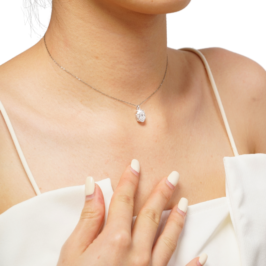2.01ct Lab Grown Diamond Oval IGI Pendant