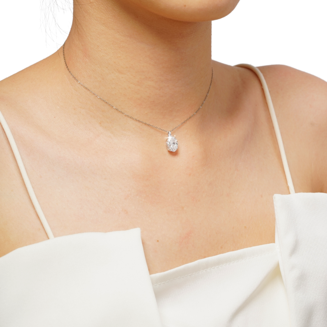 2.01ct Lab Grown Diamond Oval IGI Pendant