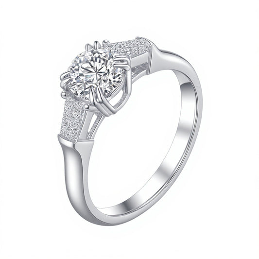 1.04ct Lab-Grown Diamond Ring IGI Certified - 14K White Gold - 5.0ct
