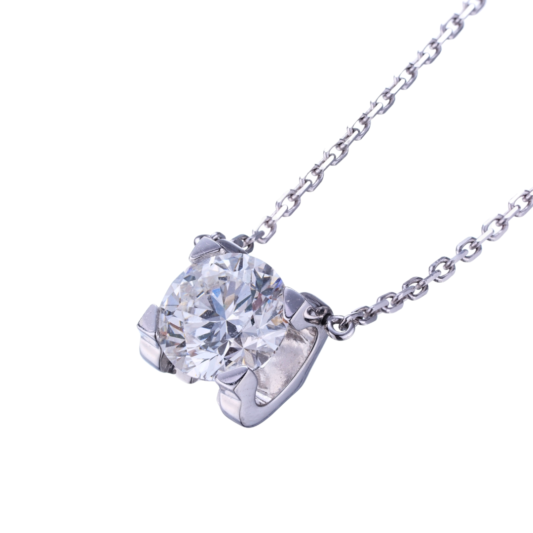2.02ct IGI necklace platinum lab diamond