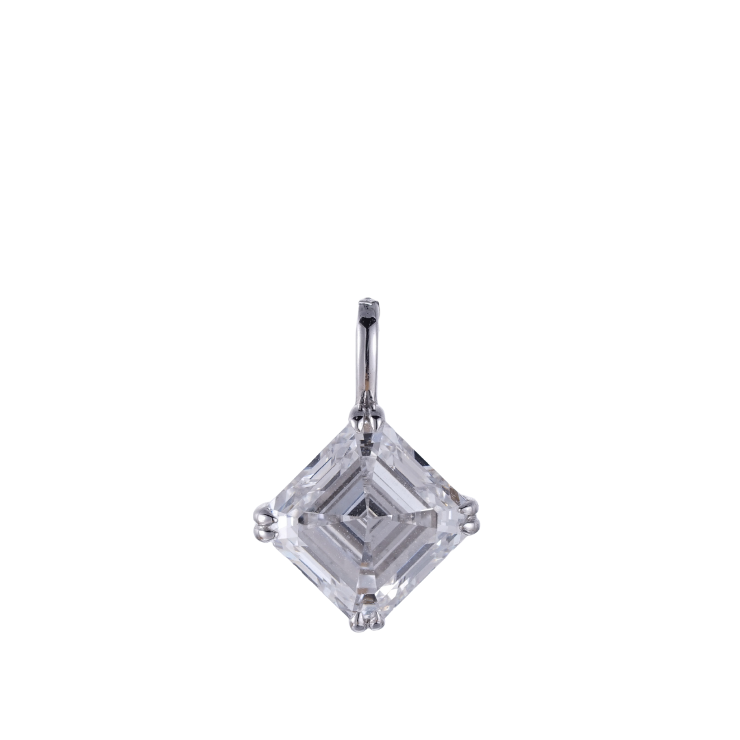 2.02ct Lab Grown Diamond Asscher Cut Pendant