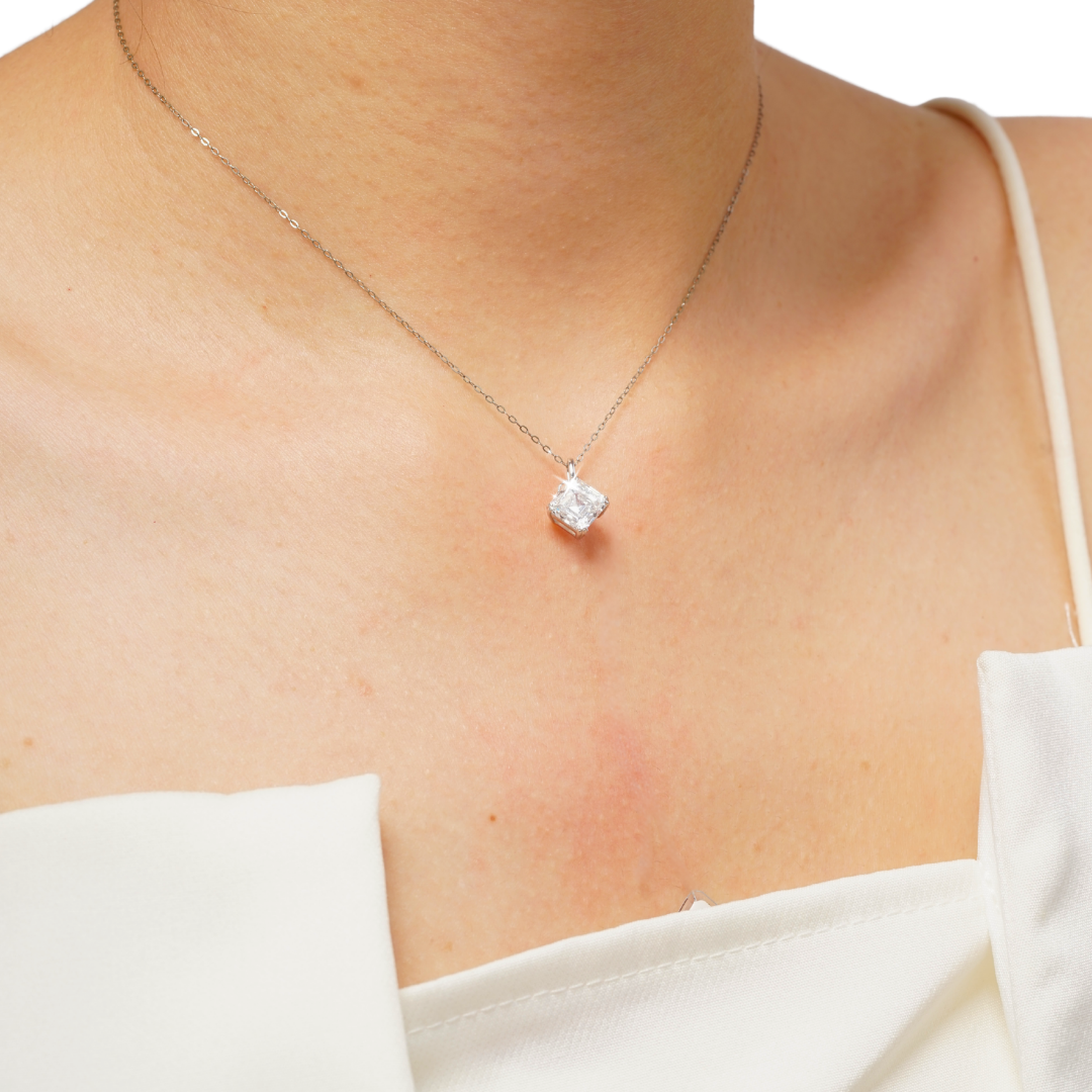 2.02ct Lab Grown Diamond Asscher Cut Pendant