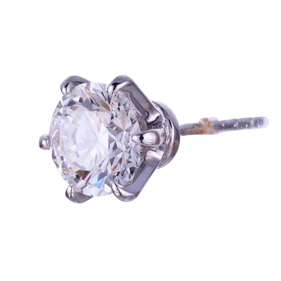 2.12ct platinum stud earrings with IGI certificate