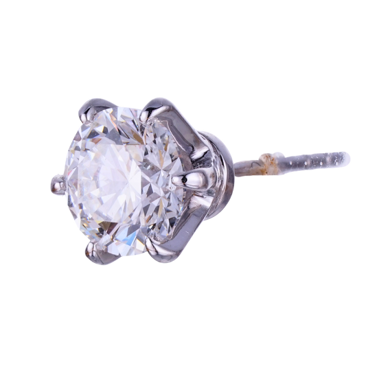 2.12ct platinum stud earrings with IGI certificate