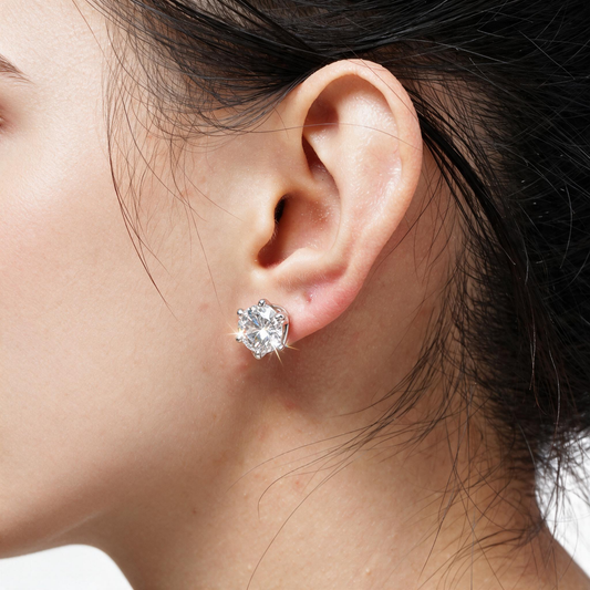 2.12ct Lab Grown Diamond IGI Certified Six Prong Stud Earrings