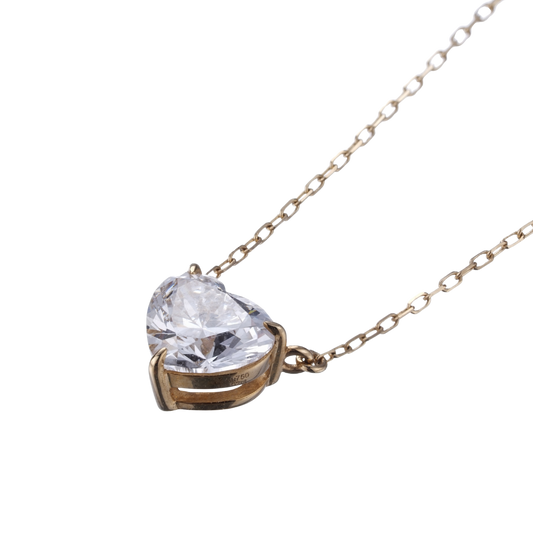 1.03ct heart necklace lab diamond 18K gold