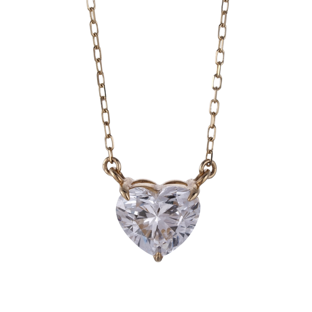 1.03ct Lab Grown Diamond Heart Necklace