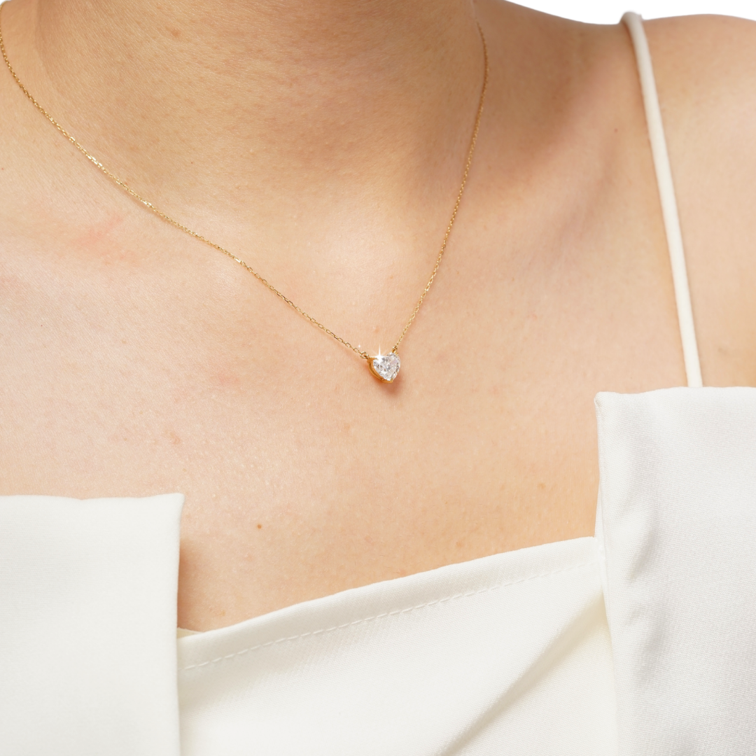 1.03ct Lab Grown Diamond Heart Necklace