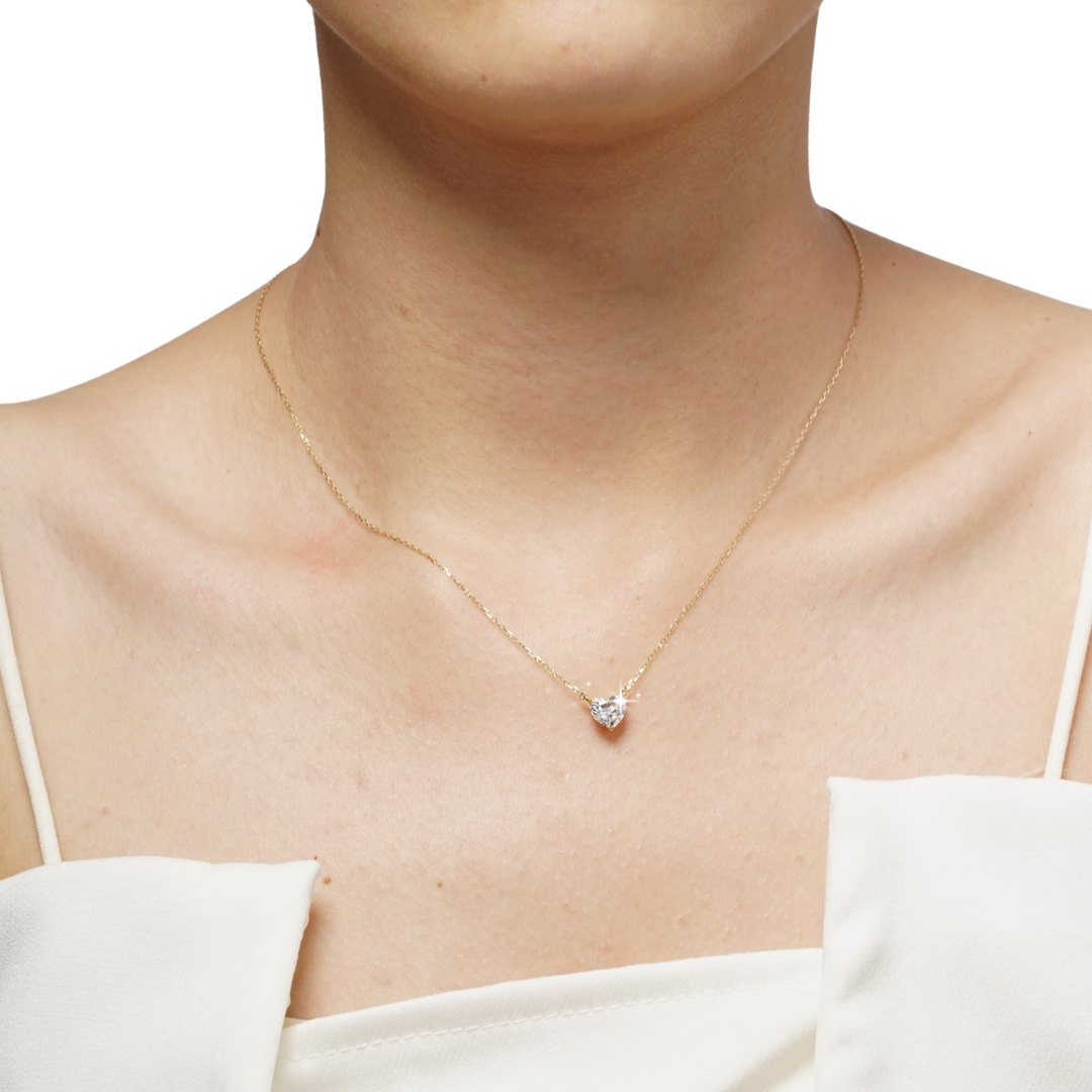 1.03ct Lab Grown Diamond Heart Necklace