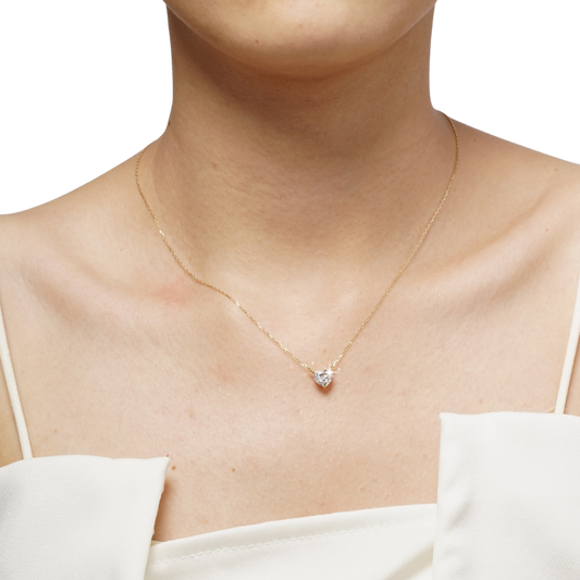 1.03ct Lab Grown Diamond Heart Necklace