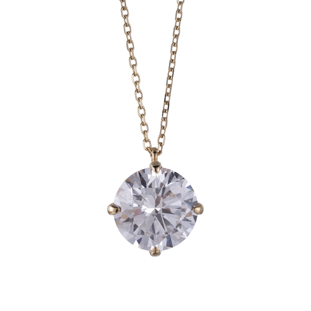 2.24ct Lab Grown Diamond Four Prong Necklace